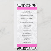 New Sizes Damask Swirls Wedding Invitation Kaart (Voorkant)