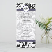 New Sizes Damask Swirls Wedding Invitation Kaart (Staand voorkant)