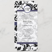New Sizes Damask Swirls Wedding Invitation Kaart (Voorkant / Achterkant)