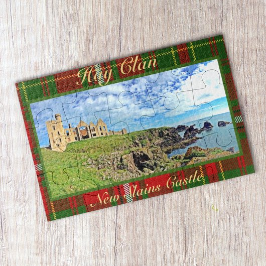 New Slains Castle - Hay Clan Tartan Jigzaag Puzzle Legpuzzel