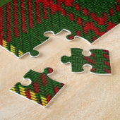 New Slains Castle - Hay Clan Tartan Jigzaag Puzzle Legpuzzel (Zijkant)