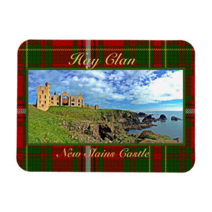 New Slains Castle - Scottish Hay Clan Tartan Magneet