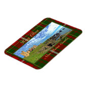 New Slains Castle - Scottish Hay Clan Tartan Magneet (Linkerzijde)