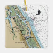 New Smyrna Beach Chart Keramisch Ornament (Voorkant)