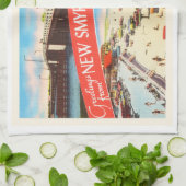 New Smyrna Beach Florida FL Old Travel Souvenir Theedoek (Gevouwen)