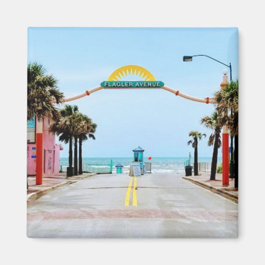 New Smyrna Beach, Florida Flagler Avenue Magneet (Voorkant)