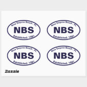 New Smyrna Beach Florida NBS Navy Souvenirs Ovale Sticker (Vel)