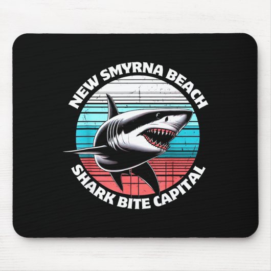 New Smyrna Beach_ Shark Bite Catal Graphic  Muismat (Voorkant)