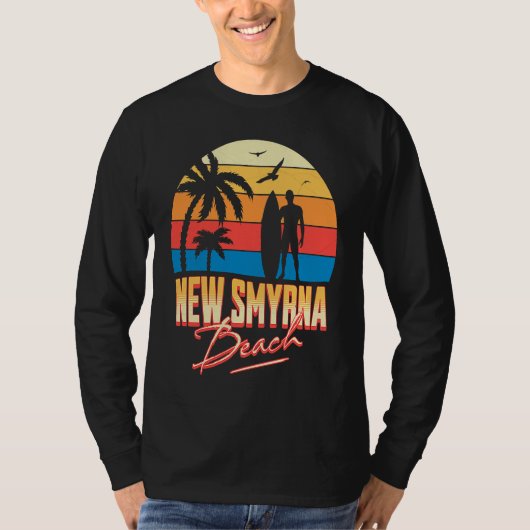 New Smyrna Florida Beach Surfing Surfer Ocean Summ T-shirt (Voorkant)