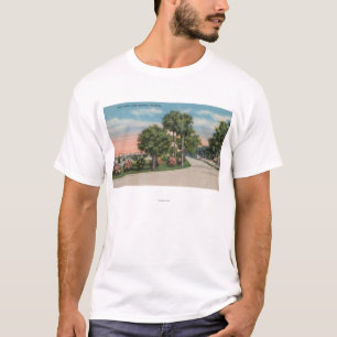 New Smyrna, Florida - Street Uitzicht van City Par T-shirt