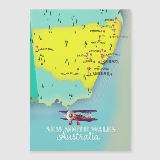 New South Wales Australia Map (Voorkant)