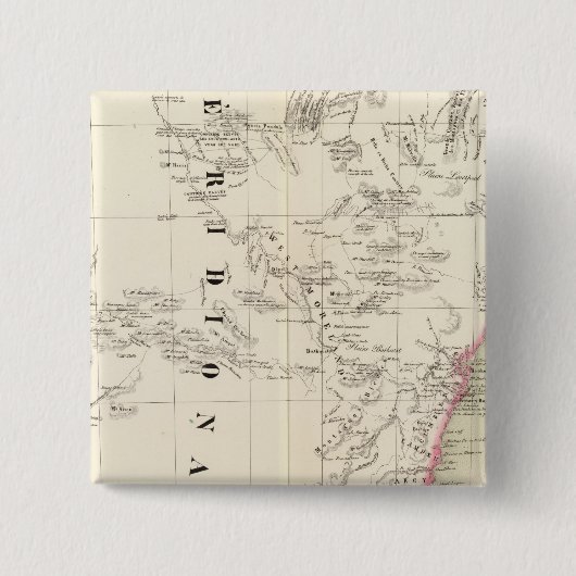 New South Wales Australia Oceania no 55 Vierkante Button 5,1 Cm (Voorkant)