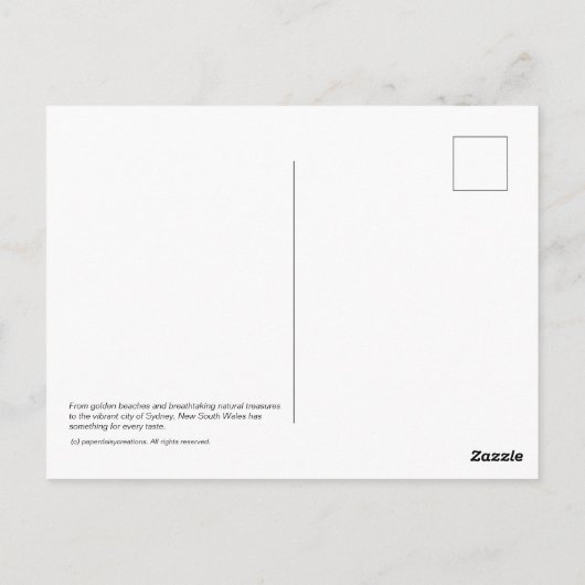 New South Wales Briefkaart (Achterkant)