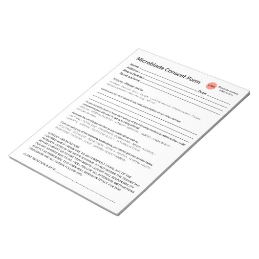 *New* Spa salon microbladeconcentraat voor microbl Notitieblok (Schuin)