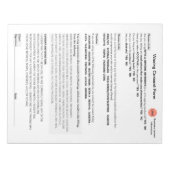 *New* Spa salon waxine toestemmingsformulier lapto Notitieblok (Voorkant)