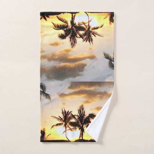 *New* Sunset in Paradise Towel Set Bad Handdoek (Handdoek)