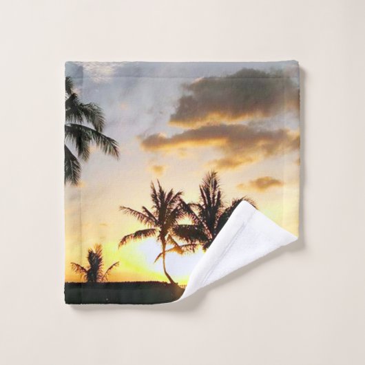 *New* Sunset in Paradise Towel Set Bad Handdoek (Wasdoekje)