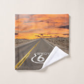 *New* Sunset on Route 66 Towel Set Bad Handdoek (Wasdoekje)