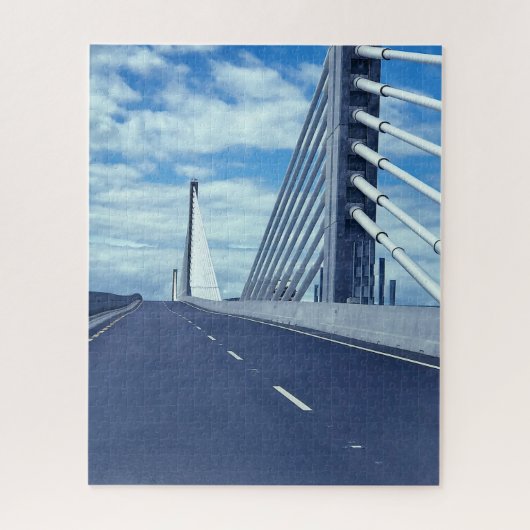 New Suspension Bridge New Ross Wexford Ierland. Legpuzzel (Verticaal)