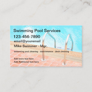 New Swimming Pool Service  Visitekaartje