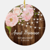 New tante Personalized Keepomwille Country Woodgra Keramisch Ornament (Achterkant)