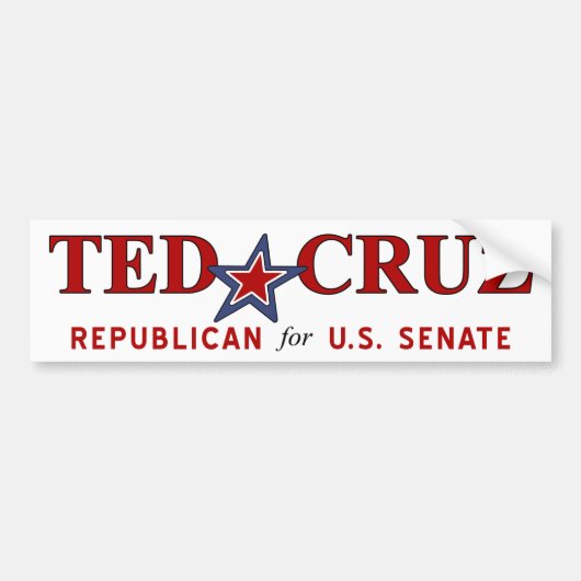 NEW - Ted Cruz Texas Senaat Bumpersticker (Voorkant)
