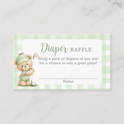 New to the Club Baby Shower Diaper Raffle Card Informatiekaartje (Voorkant)