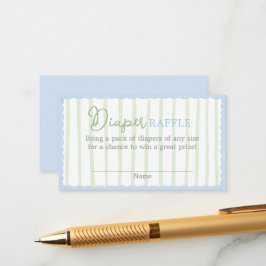 New to the Club Baby Shower Diaper Raffle Card Informatiekaartje