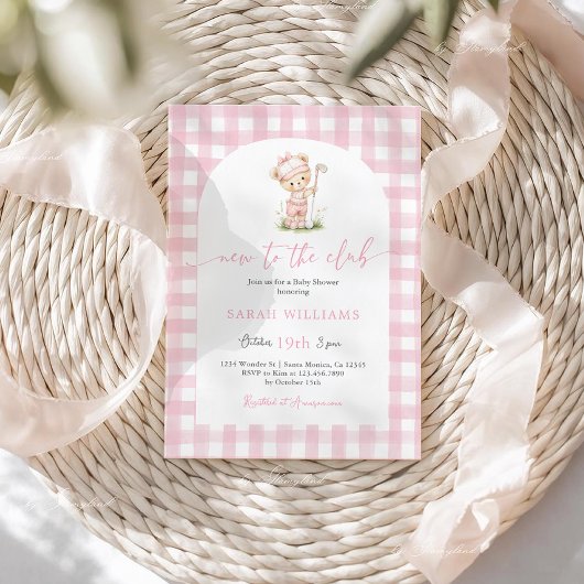 New to the Club Baby Shower Girl Invitation Kaart
