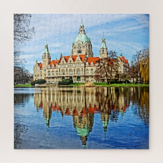 New Town Hall - Hanover, Duitsland - 20x20 - 676 p Legpuzzel (Verticaal)