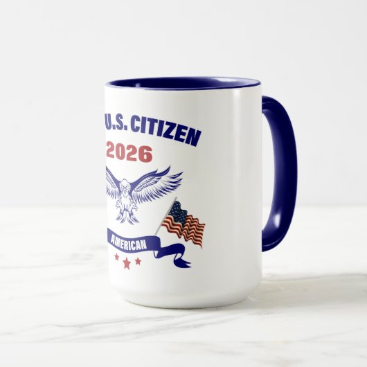 New U.S. American Citizen 2026 Mug Mok (Voorkant rechts)