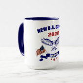 New U.S. American Citizen 2026 Mug Mok (Voorkant links)