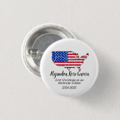 New U.S. Citizen – American Map Citizenship Day Ronde Button 3,2 Cm (Voorkant /achterkant)