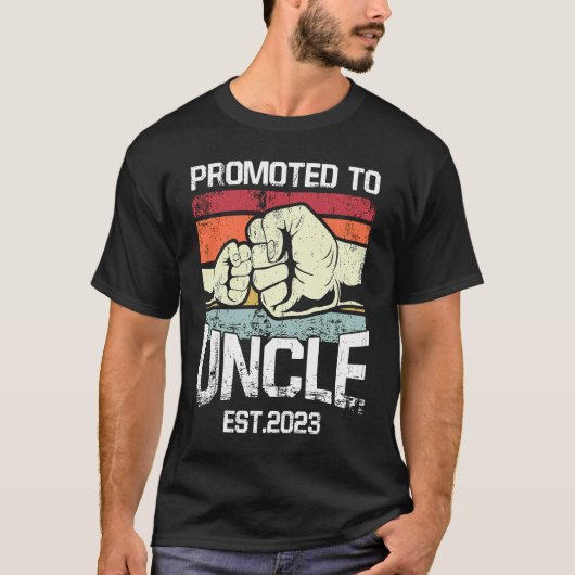 New Uncle 2023 Promoted To Uncle 2023 T-shirt (Voorkant)