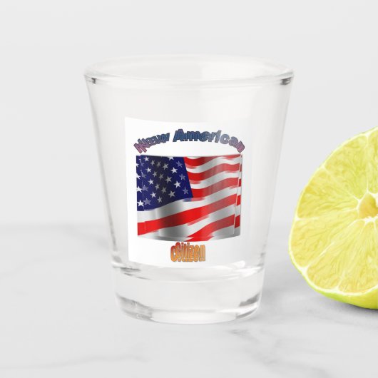 New United States Citizen Shot Glass Shot Glas (Voorkant)