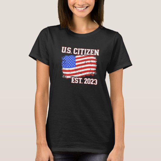 New US citizen 2023 for citizenship with american  T-shirt (Voorkant)