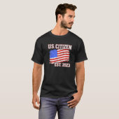 New US citizen 2023 for citizenship with american  T-shirt (Voorkant volledig)