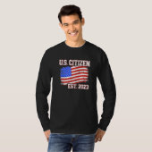 New US citizen 2023 for citizenship with american  T-shirt (Voorkant volledig)