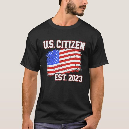 New US citizen 2023 for citizenship with american  T-shirt (Voorkant)