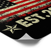 New Us Citizen Est 2024 American Immigrant Citizen Poster (Hoek)