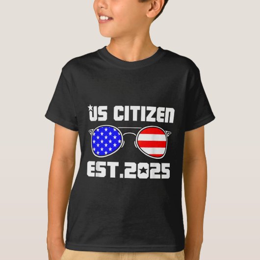 New Us Citizen Est 2025 American Immigrant Citizen T-shirt (Voorkant)
