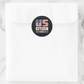 New Us Citizen Gift - Proud United States Citizen  Ronde Sticker (Tas)
