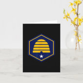 New Utah Flag - State Flag Of Ut Beehive Logo Retr Kaart (Gele Bloem)