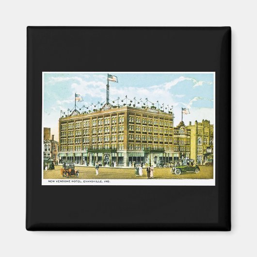 New Vendome Hotel, Evansville, Indiana Magneet (Voorkant)
