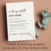 New Venue Cream Wedding Update Aankondiging