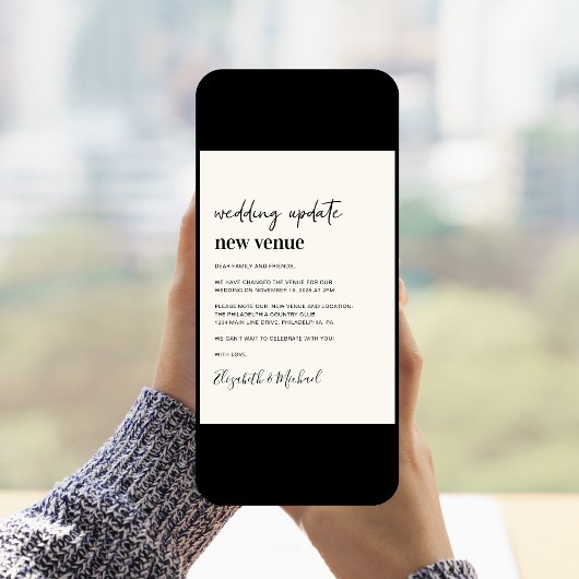 New Venue Cream Wedding Update Aankondiging