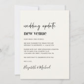 New Venue Cream Wedding Update Aankondiging (Voorkant)