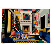 New Wave 1980s Pop Art Christmas Groot Cadeauzakje (Voorkant)