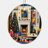 New Wave 1980s Pop Art Christmas Keramisch Ornament (Links)