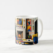 New Wave 1980s Pop Art Christmas Mug Koffiemok (Voorkant rechts)